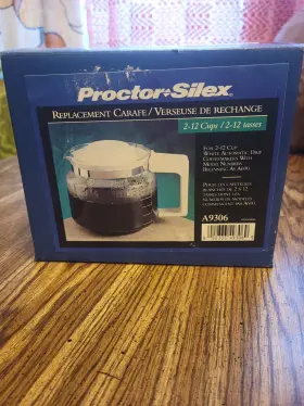 2-12c Proctor Silex 022333493069 Replacement Coffee Carafe A9306 White A600 Models Open Box