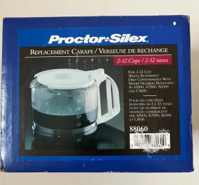 Proctor Silex 022333880609 Replacement Coffee Carafe 2-12 Cup 88060