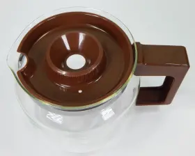 A939 Proctor Silex Vtg Replacement Carafe With Cover Lid Brown Handle 12 Cup New #3