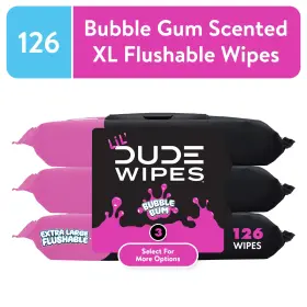 Products Inc 744110329636 Lilft Wipes Extra Large Bubble Bum Flushable Wet For Kids Gum Sce