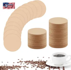 Prudiut 313087336314 800 Pcs Replacement Filter Paper Unbleached Natural Round Coffee A