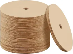 Prudiut 445037659617 200 Count Percolator Coffee Filters 3.75 Inch Natural Unbleached Disposable Cof