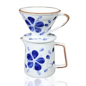 Punnio 727598635277 Ceramic Pour Over Coffee Dripper Set Porcelain Pourover For 1
