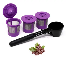 Purehq 850751008844 Reusable K Cups Coffee Filter Pod For Keurig 1.0 And 2.0 Machines - Scoop Funnel