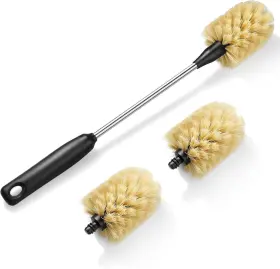 Purtribe 711181329261 Water Bottle Cleaning Brush With 2 Replaceable Heads Compatible Sport