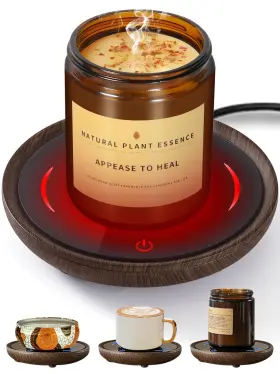 1461403104 Pusee Candle Mug Warmer Gravity-induction Coffee For Desk With 2