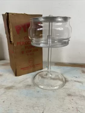 7829p Pyrex 9 Cup Percolator Flameware Coffee Pot Glass Stem Pump In Box No
