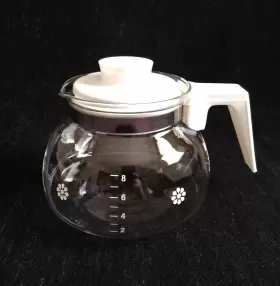 Dnf-10 Pyrex Lepot Universal Coffee Pot Replacement 10 Cup Model Flower Design #3