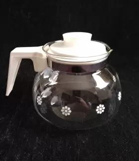 Dnf-10 Pyrex Lepot Universal Coffee Pot Replacement 10 Cup Model Flower Design