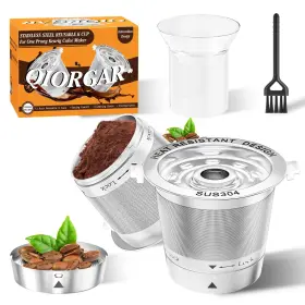 Qiorgar Qkk2-251022 2 Pack Reusable K Cups For Keurig All Stainless Steel Coffee Pods