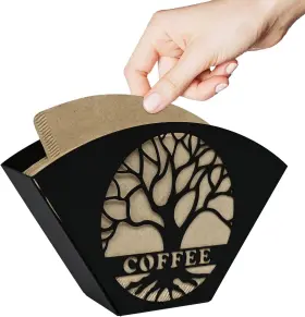 Qktxktzy 313054876843 Stylish Coffee Filter Holder With Iron Fan Shape Evenly Spread Out Filters