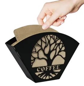 Qktxktzy 659446714202 Stylish Coffee Filter Holder With Iron Fan Shape Evenly Spread Out Filters C