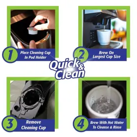 43211-1206 Quick & Clean 6-pack Keurig Cleaning Pods - K Cup Cleaner Pod For 2.0 Coffee Machine #3