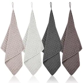 740356 Quilax 4pack Waffle Weave Microfiber Towel 12 Inch Barista Towels For Coffee Bar Acc