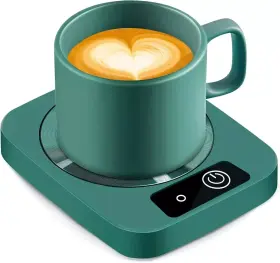 X001 Qularlans Mug Warmer For Coffee Electric Desk With Automatic Green