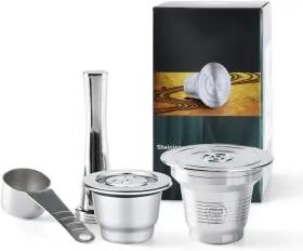 Recafimil 445027223279 4 In 1 Reusable Stainless Steel Coffee Capsules Compatible With Lftor Barista Lm8