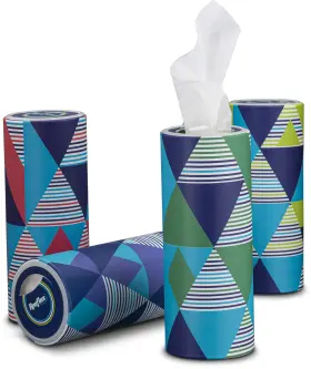 Reeflex 842233112217 Car Tissues 50 Sheets Per Canister - Soft Strong Fits Cup Holders