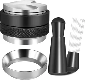 Reoszeank 711181138085 51mm Espresso Tools Kit Tamper Distributor And Funnel Set For Barista Brewing
