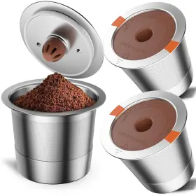 Rethone 765133235704 K Cup Reusable Coffee Pods Stainless Steel Cups Compatible With