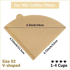 Rwd-ccf-v02-200 Revelook Cone Coffee Filters Size 02 200 Count 1-4 Cups Unbleached Natural Brown V02 Dis #2