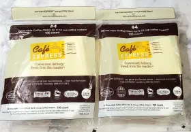 Rockline 099555303414 2 Packs Cafe Express #4 Cone Coffee Filters 8-12 Cups 200 White Usa New
