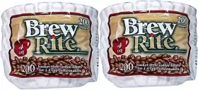 Cecominod038221 Rockline Industries Inc Brew Rite 4 Cup Coffee Basket Disposable Filters - 400 Ct