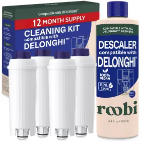 Roobi 850058451084 Delonghi Compatible Cleaning Descaling Kit. Includes 1 Bottle Of So