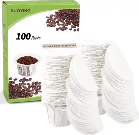 Ruoying 313022528583 K Cup Coffee Paper Filters With Lid Disposable For Keurig Reusable Filter