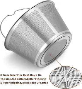 Ruoying 414731133968 4-5 Cup Reusable Permanent Basket Coffee Filters Perfect Fit For Mr Maker #3