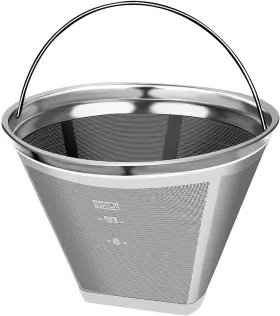 Ruoying 726084288621 #4 Reusable Permanent Cone Coffee Filters 8 12 Cup Size 4 Perfe