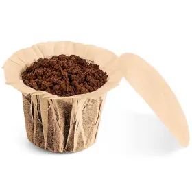 Ruoying 797550523027 Unbleached K Cup Disposable Paper Filters With Lid For Keurig Reusable #2