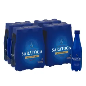 Saratoga 070960951636 Sparkling Spring Water Bottle Pet 16 Oz 4 6-pack