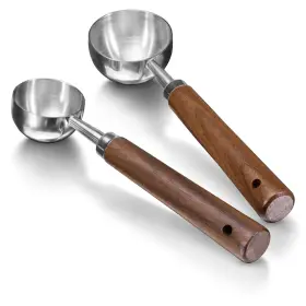 Cn-flus-152 Sekonow 2pcs Coffee Scoop For Ground - 1 Tbsp 15ml 30ml Silver