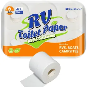 Rtp806 Sheechung Rv Toilet Paper - 6 Rolls Rapid Dissolve Septic Safe Travel Tissue