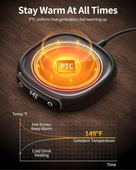 M316 Shenzhen Maimi Electronic Technology Co. Ltd. Coffee Mug Warmer Cup Auto Shut Off 3 Temp Beverage Mil Tea Home Office No #2
