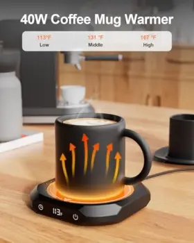 Tb-017 Shenzhenshizouyuankejiyouxiangongsi Coffee Mug Warmer For Desk With 1-12hrs Auto Shut Off 3 Black Inch #3