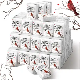 Qu-sinmoe-4389 Sinmoe 50 Pcs Funeral Tissues Pack Bulk Memorial Pocket Travel Size 3 Ply Pa