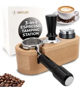 Sircles 720892234025 Espresso Tamping Station 58mm - Premium 3-in-1 Tamper