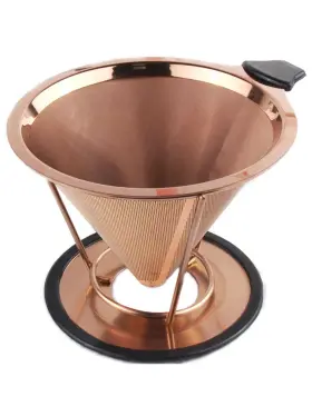 Sivaphe 653391504321 Reusable Coffee Filter Stainless Steel Pour Over Cone Dripper Paperles