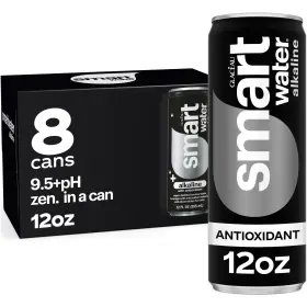 Smartwater 786162411570 Alkaline Antioxidant Aluminum Can 12oz 8pk 12 Fl Oz Pack Of 8