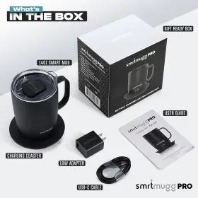 Smrtmugg 610452399869 Pro Heated Coffee Mug 14 Oz. 4 Hour Battery Life Self-heating Adjustable T #2