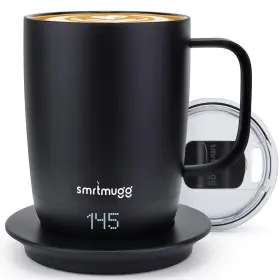 Smrtmugg 610452399869 Pro Heated Coffee Mug 14 Oz. 4 Hour Battery Life Self-heating Adjustable T
