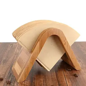 Soclaay 709202857633 Bamboo Coffee Filter Holder Paper Storage Rack Contai