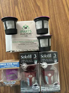 Solo 933483147640 Keurig Reusable Refillable Kcup Filters Bundle Of 6 Items