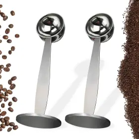 Spnkmjuj 701214885369 2 Pcs 2-in-1 Coffee Scoop For Ground 304 Stainless Steel Normal