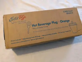Stixtogo 445016590559 Coffee Plugs - Orange Disposable Stoppers For Hot Drinks 2000 Pack