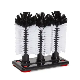 Stockroom Plus 194425196513 Bar Wine Glass Washer For Sink - 3 Head Bottle Brush Cleaner With Suction Bas