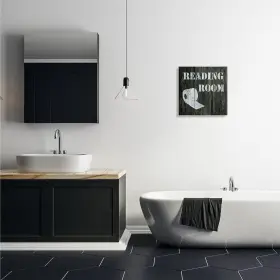 Stupell Industries 196216010749 Reading Room Phrase Rustic Bathroom Canvas Wall Art 17 X Brown #2