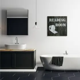 Stupell Industries 196216010756 Reading Room Phrase Rustic Bathroom Designed By Carol Robinson Canvas Wall #2