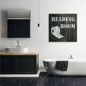 Stupell Industries 196216010763 Reading Room Phrase Rustic Bathroom Designed By Carol Robinson Canvas Wall #2